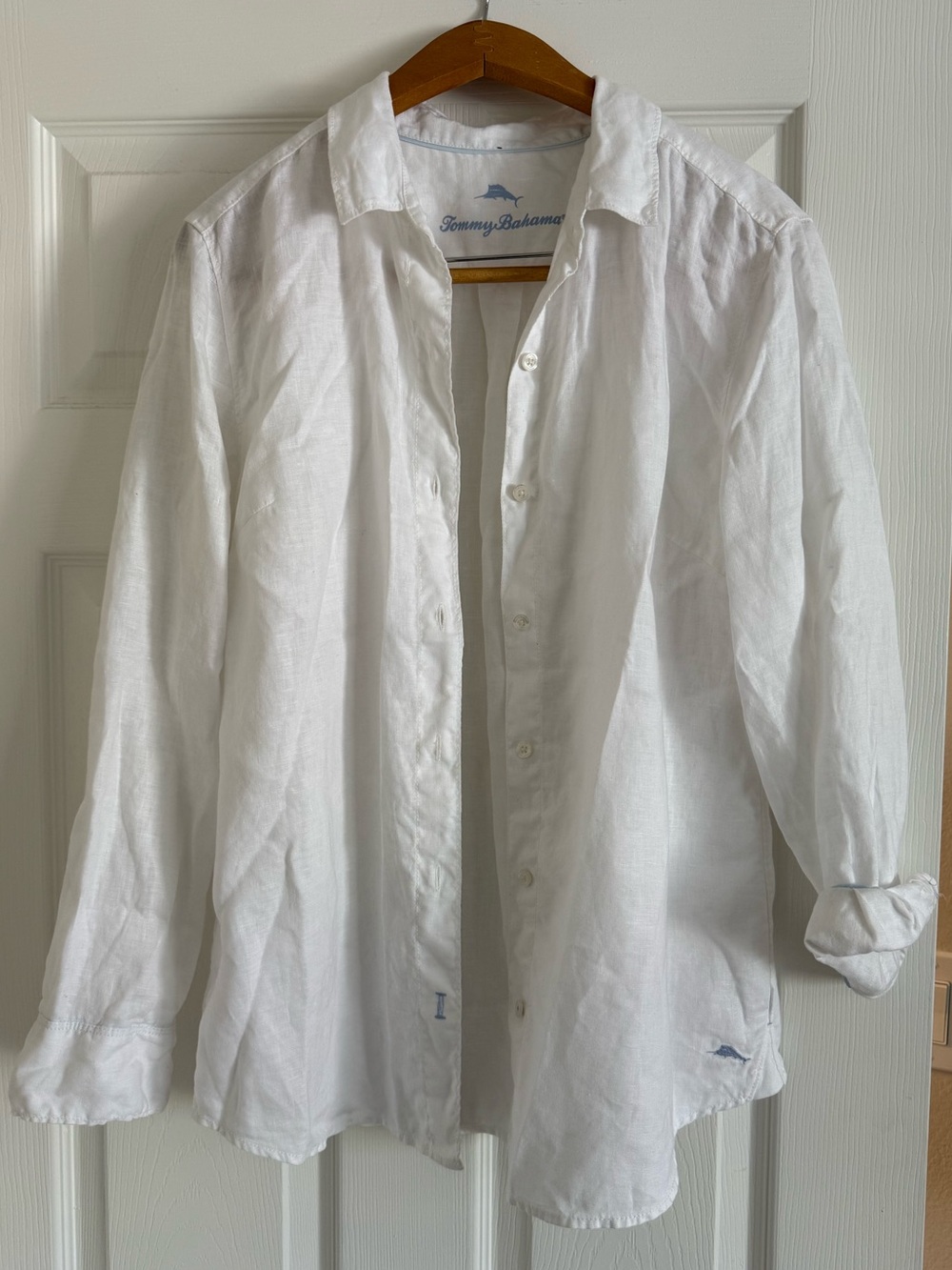 Tommy Bahama White Linen Relaxed Button-Down